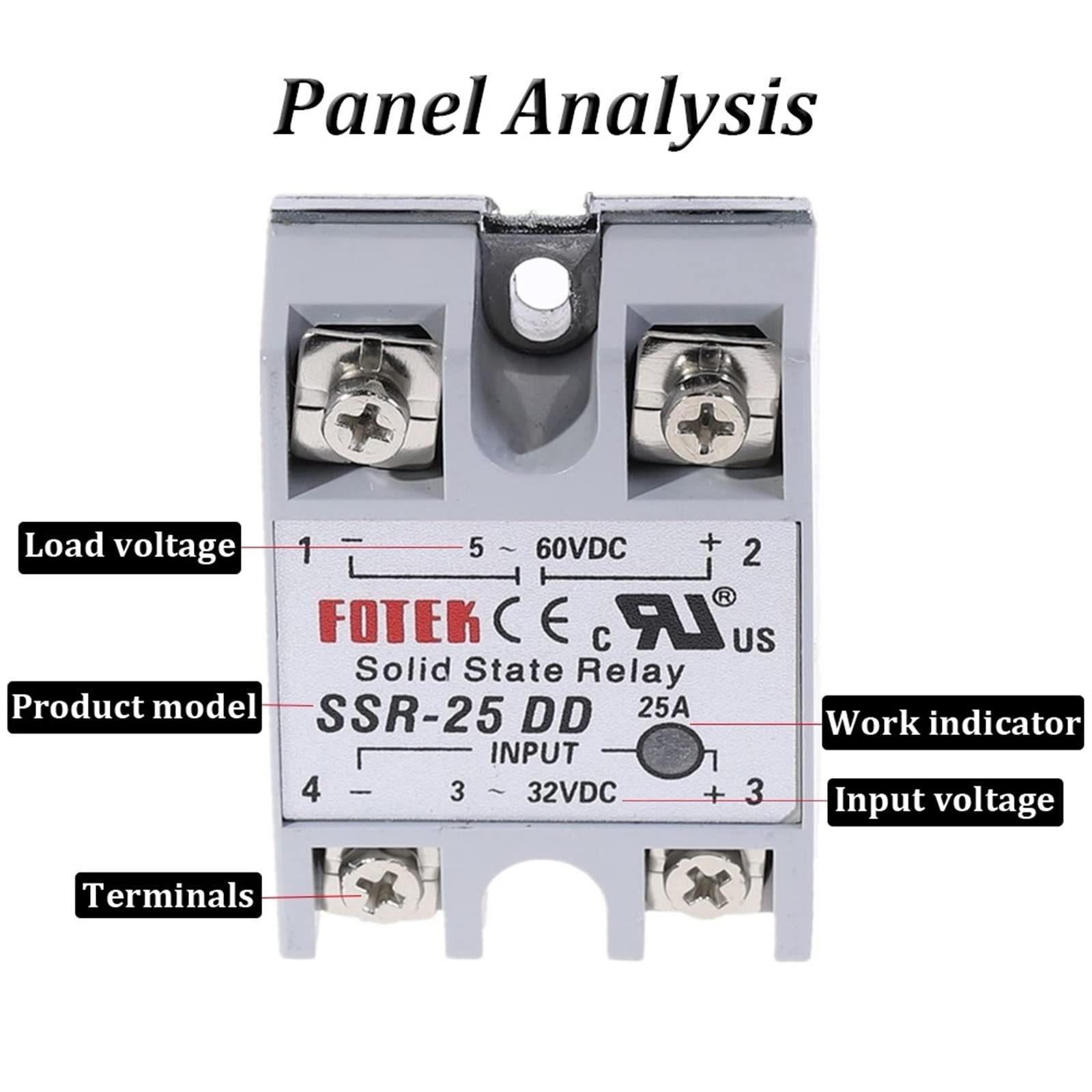 Relé de Estado sólido SSR-10DD SSR-25DA SSR-40DA SSR-40AA SSR 10A 25A 40A 60A 80A 100A DD DA AA Módulo for Control Temperatura