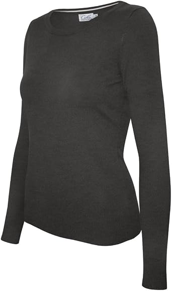 Cielo Womens Solid Soft Stretch Pullover Knit Sweater