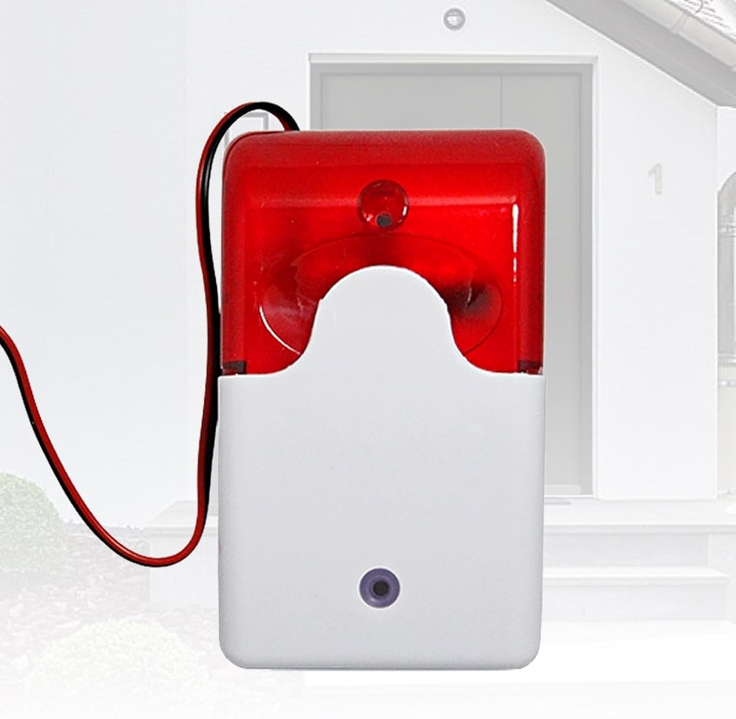 Mini Industrial Sound & Light Alarm - Red Strobe Light for Ports, Docks, Factories, Schools & Homes - High Visibility Warning Signal for Safety & Security