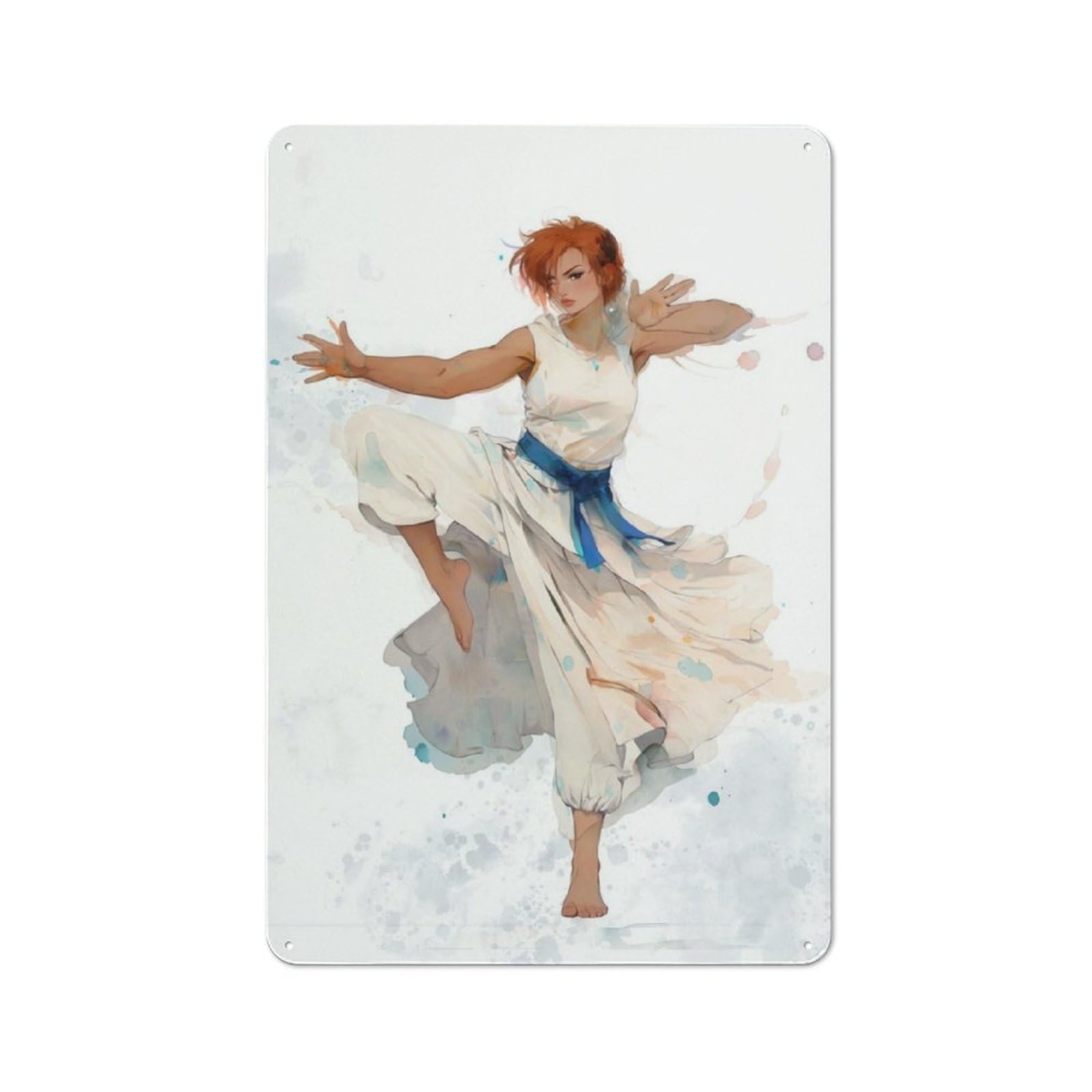 Metal Plaque 30x20cm with Badass Monk for Pub Or Café, Rustic Decor, for Pub Decor Enthusiasts