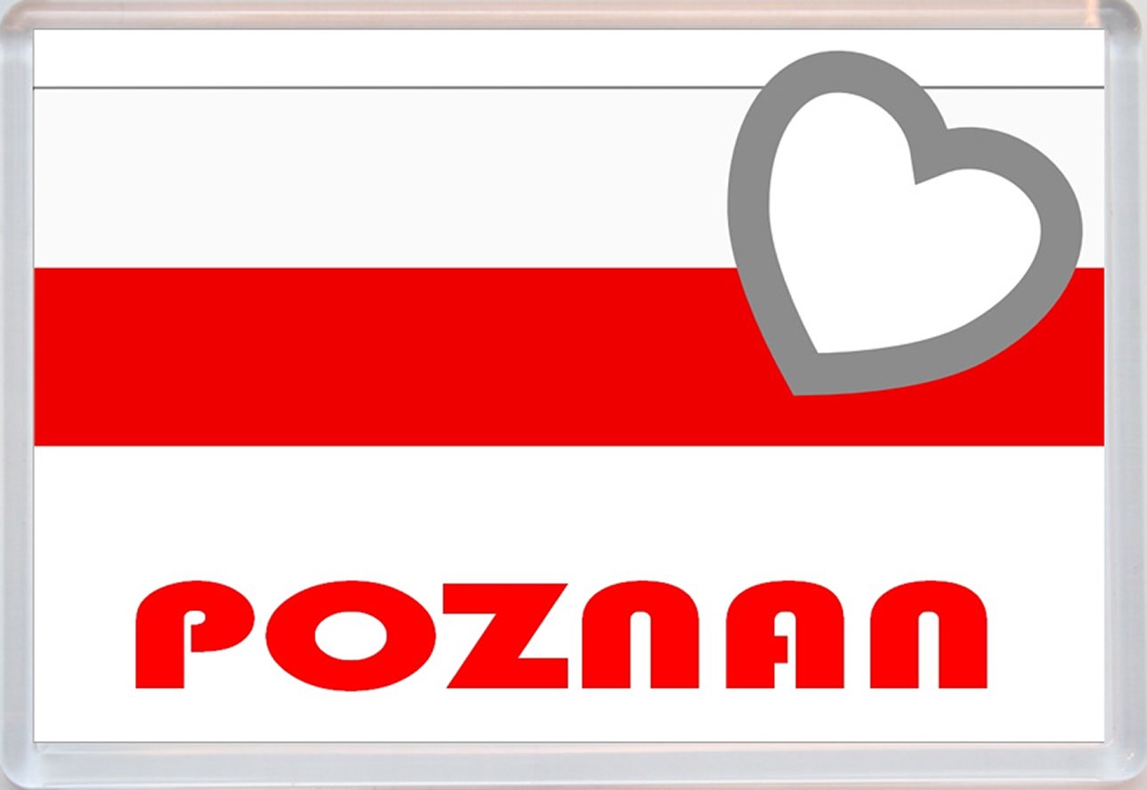 Poznan - Poland Flag - Love Polish/Polska Towns & Cities - Jumbo Fridge Magnet