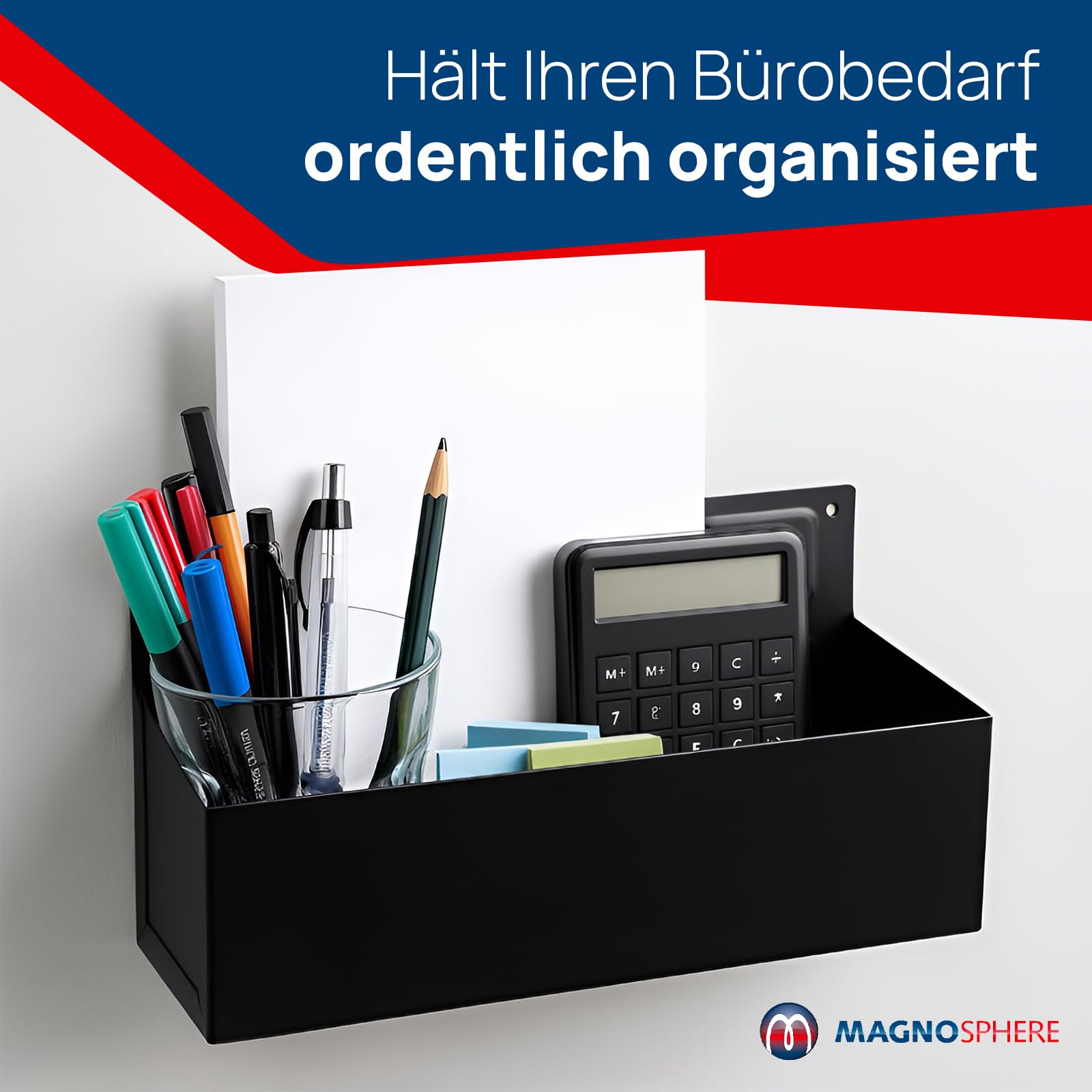 Magnet-Spraydosen-Ablage 210 x 110 x 85 mm 6 starke Magnete, Boden ohne Loch hält Kleineisen & -teile, Magnetische Ablage Magnetschale Werkzeughalter hält 3 kg an Metall Werkstattwagen oder Lochwand