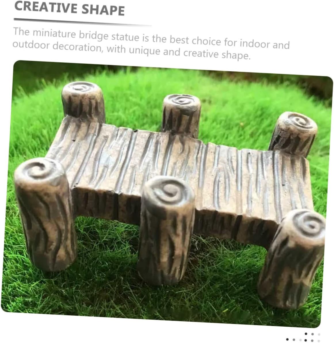 10pcs Retro Wooden Bridge Ornaments for Landscape Adornments Miniature Garden Bridge Decor for Outdoor Garden Decor and DIY Micro Landscaping Projects (1)