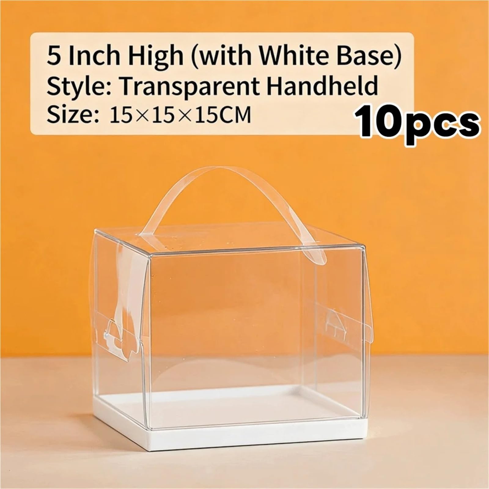 Caja para Tartas Caja de pastel plástico transparente 10 piezas
