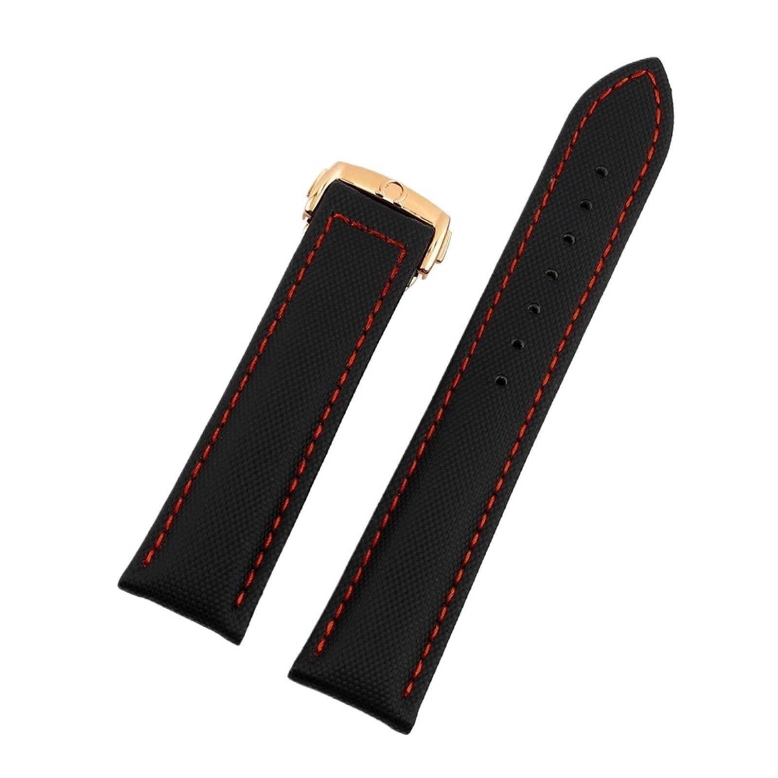 Sangle incurvée en cuir Oxford imperméable à boucle 20/22 mm