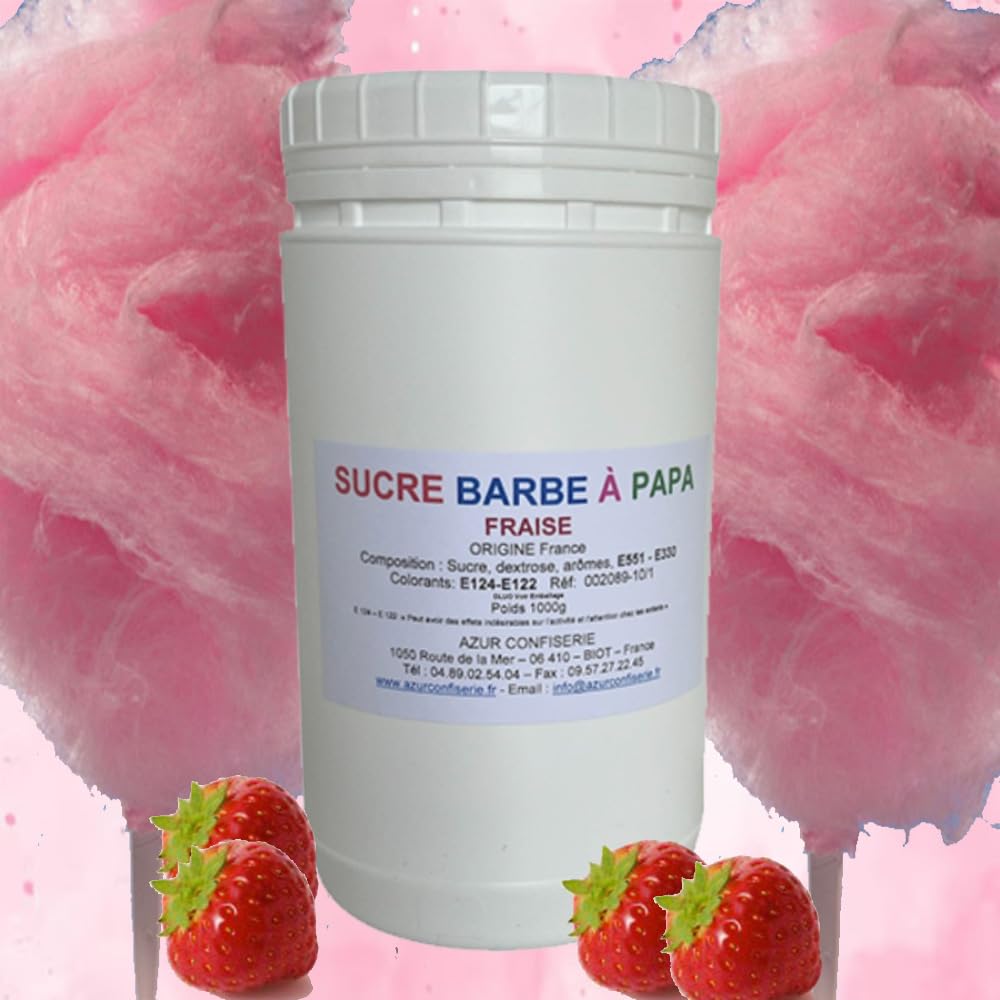 Sucre à barbe à papa Fraise 1000g