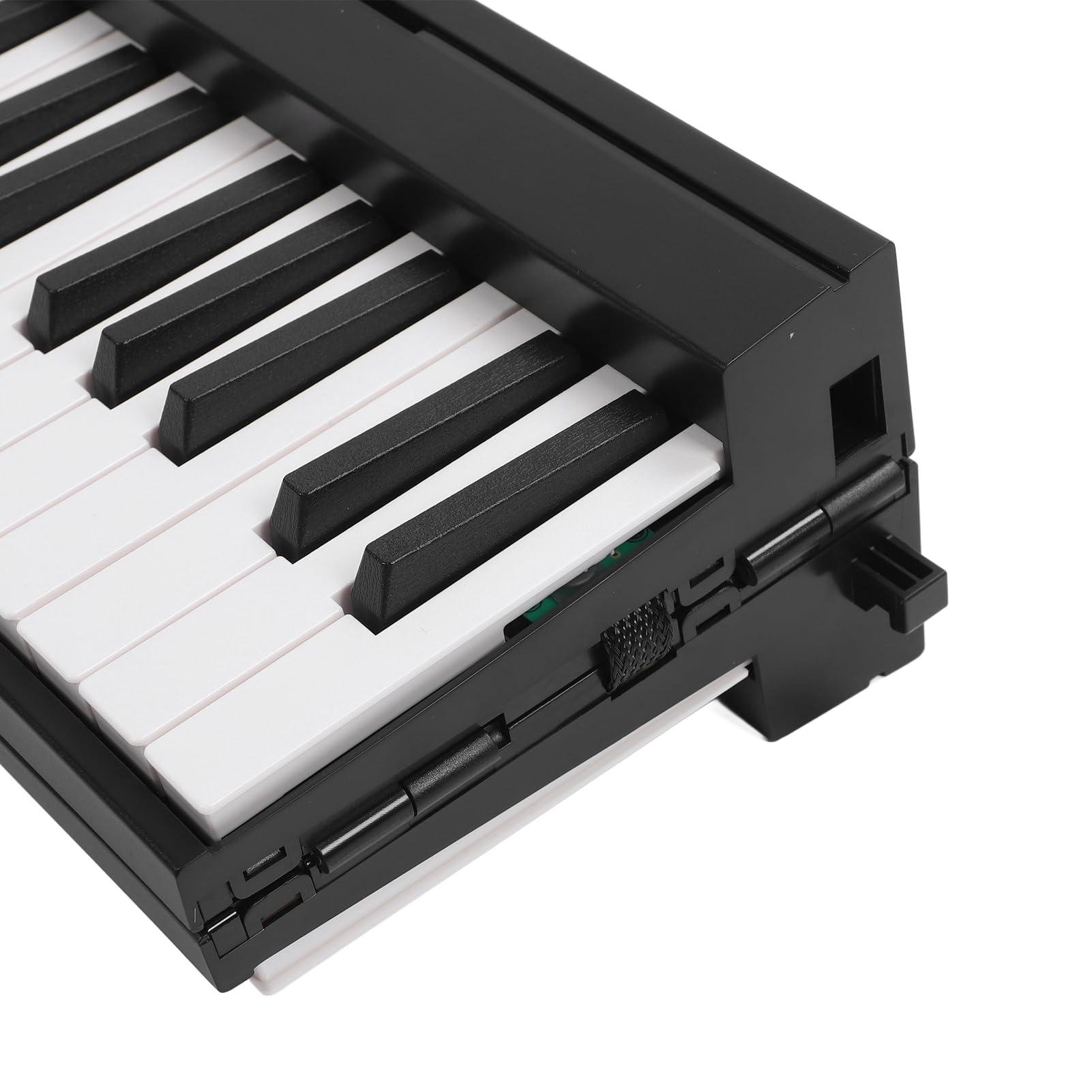 Tastiera per Pieghevole, Portatile, con Toni Chiari, Elettronico Ricaricabile a 61 Tasti per Principianti, Batteria Al Litio Inclusa per Esercitarsi a Casa (BLACK)
