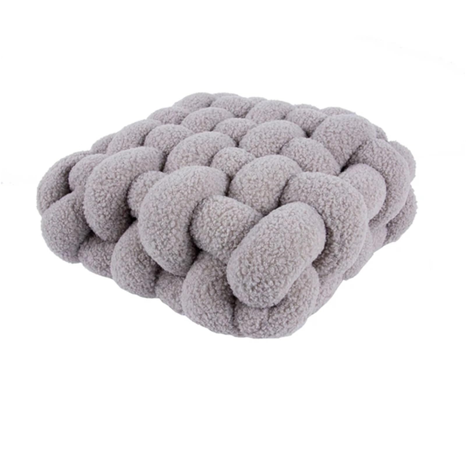 Knot pillow, Hand-Woven Knotted Ball Throw Pillow Multicolor Multiple Sizes