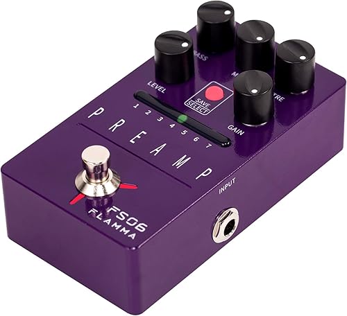 Miniatura 74 de FLAMMA FS03 - Pedal de efectos de guitarra con delay estéreo digital, bucle, 6 efectos de delay almacenables preestablecidos, Tap Tempo, Trail On