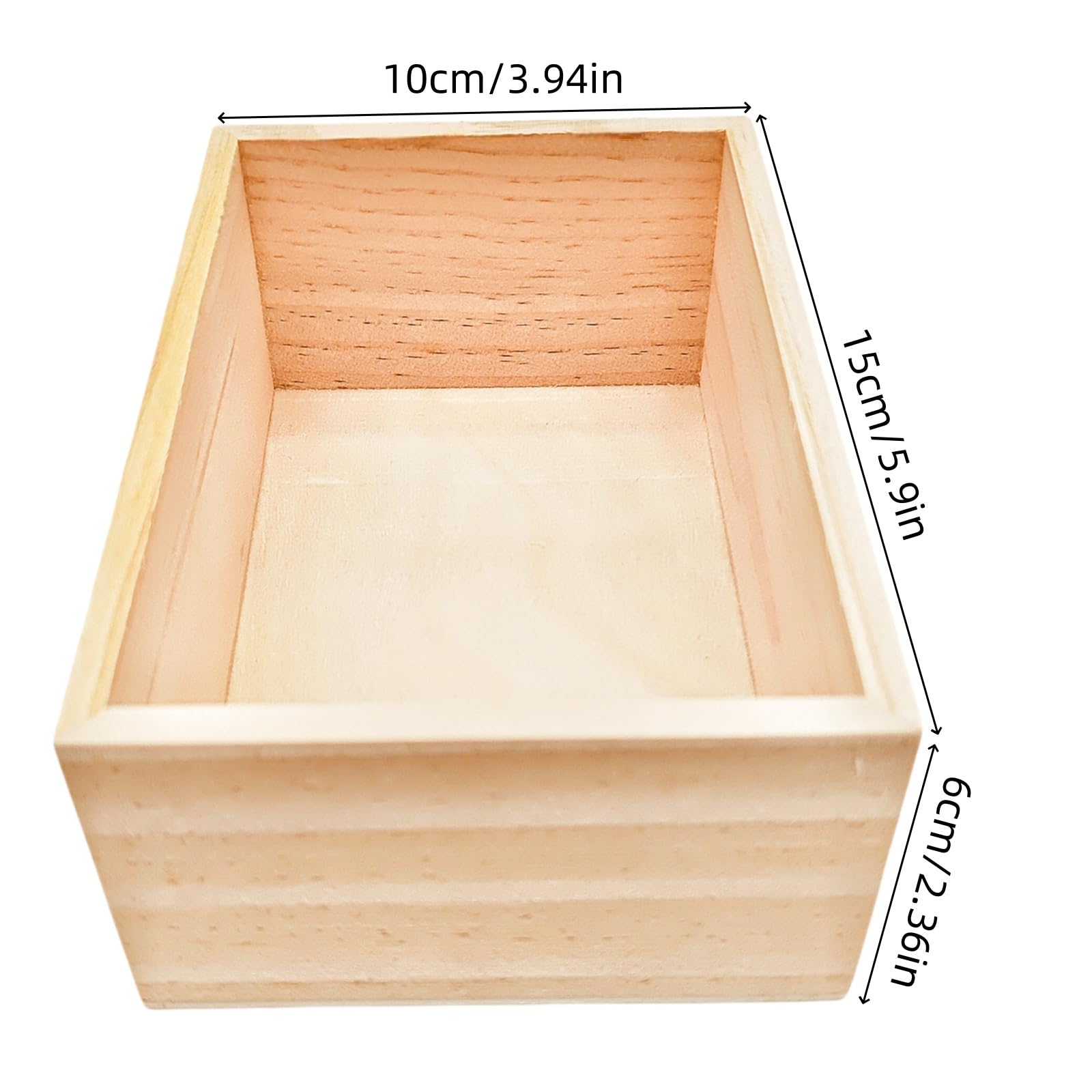 SCATOLA Bacheca 6 Scomparti Legno Vetro 20x15 Decoupage Contenitore Hobby Esposi 274464469468 3 - Foto 2