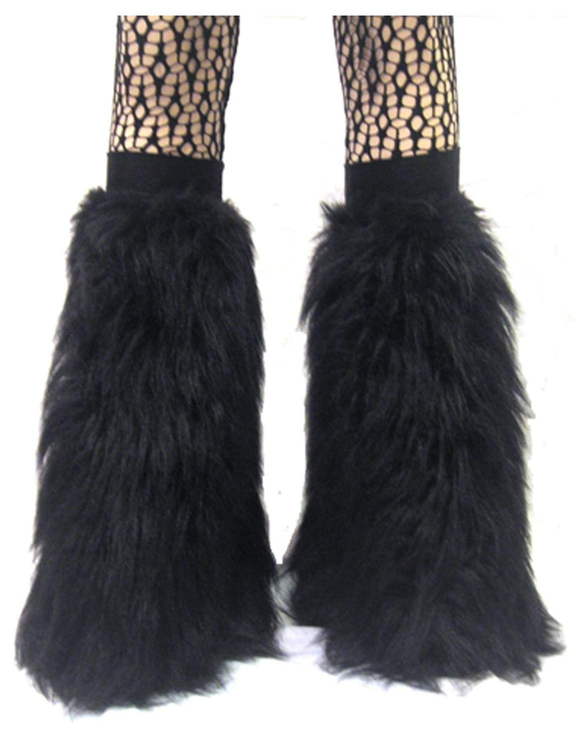 Black Fluffies Fluffy Boot Covers Legwarmers