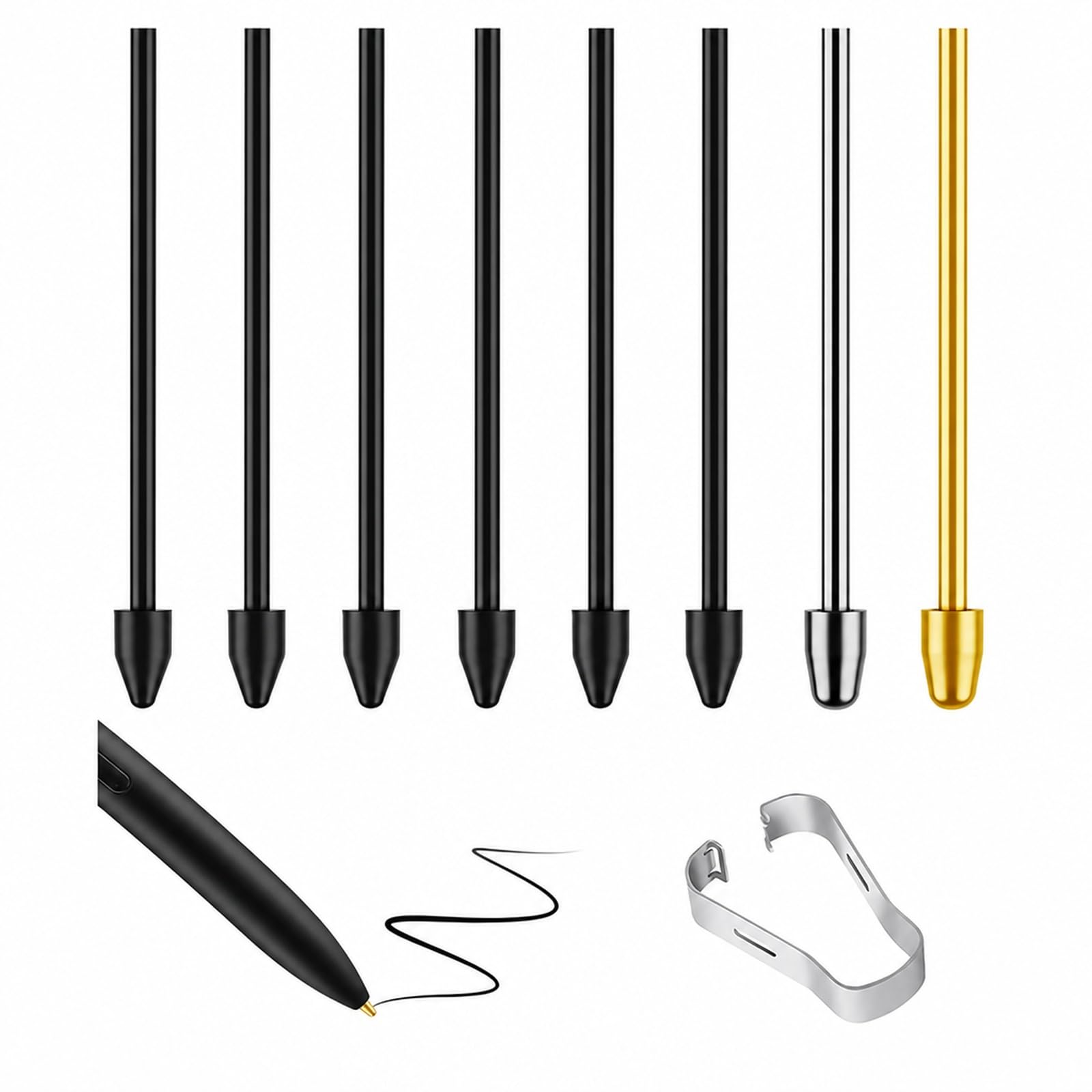 10 Pcs Touch Stylus Pen Tip Nib Suitable for Samsung S9/S8/S7/S6 Lite Handwriting Pen Core, Note 10/20 Touch Pen Replacement Tip (Black and White, Stylus Pen Not Included) — Amazon image 8