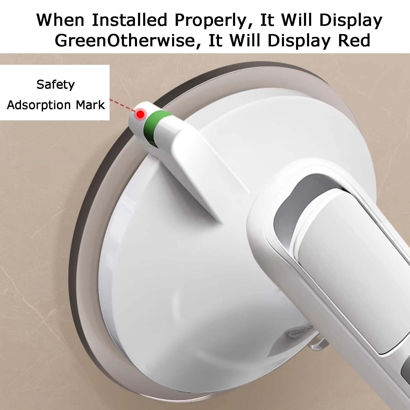 Maniglioni For Il Bagno,Corrimano Di Sicurezza Rimovibile,Possono Sopportare 110 Kg,Corrimano For Doccia Con Ventosa,For Anziani Che Si Alzano