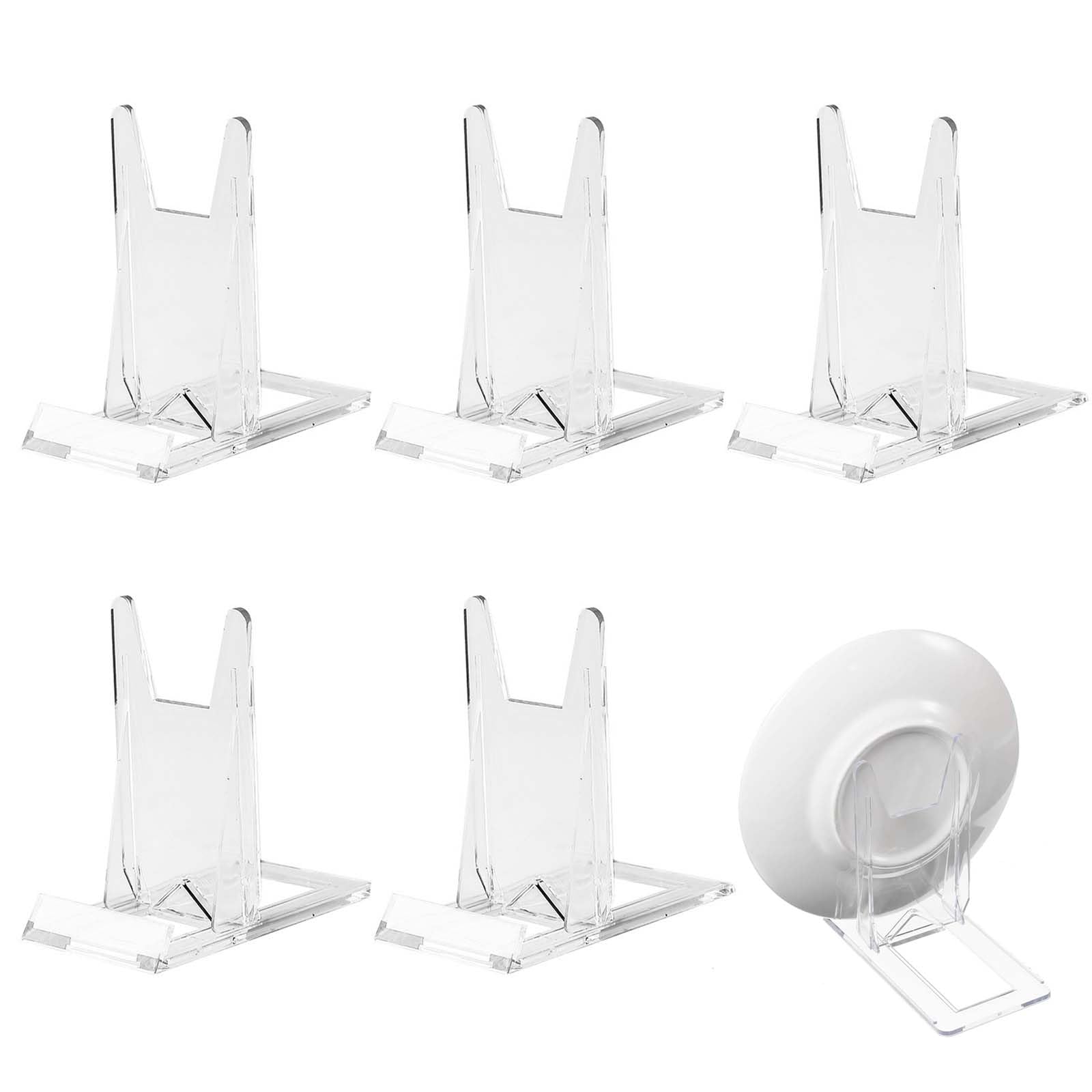 PAVIKE アクリルスタンド 展示台 (5個入り) プラスチックプレートスタンド 透明 台座
