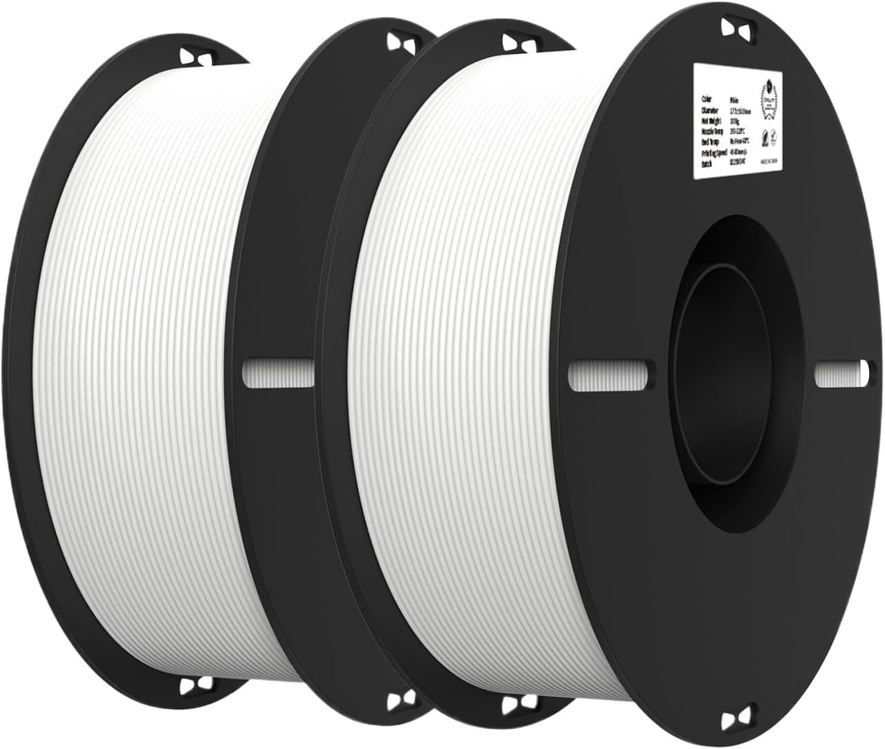 PETG Filament 1.75mm 2KG, Strong Toughness 3D Printer Filament, Fits for Most FDM 3D Printers（Black, White）(PETG Black Black)