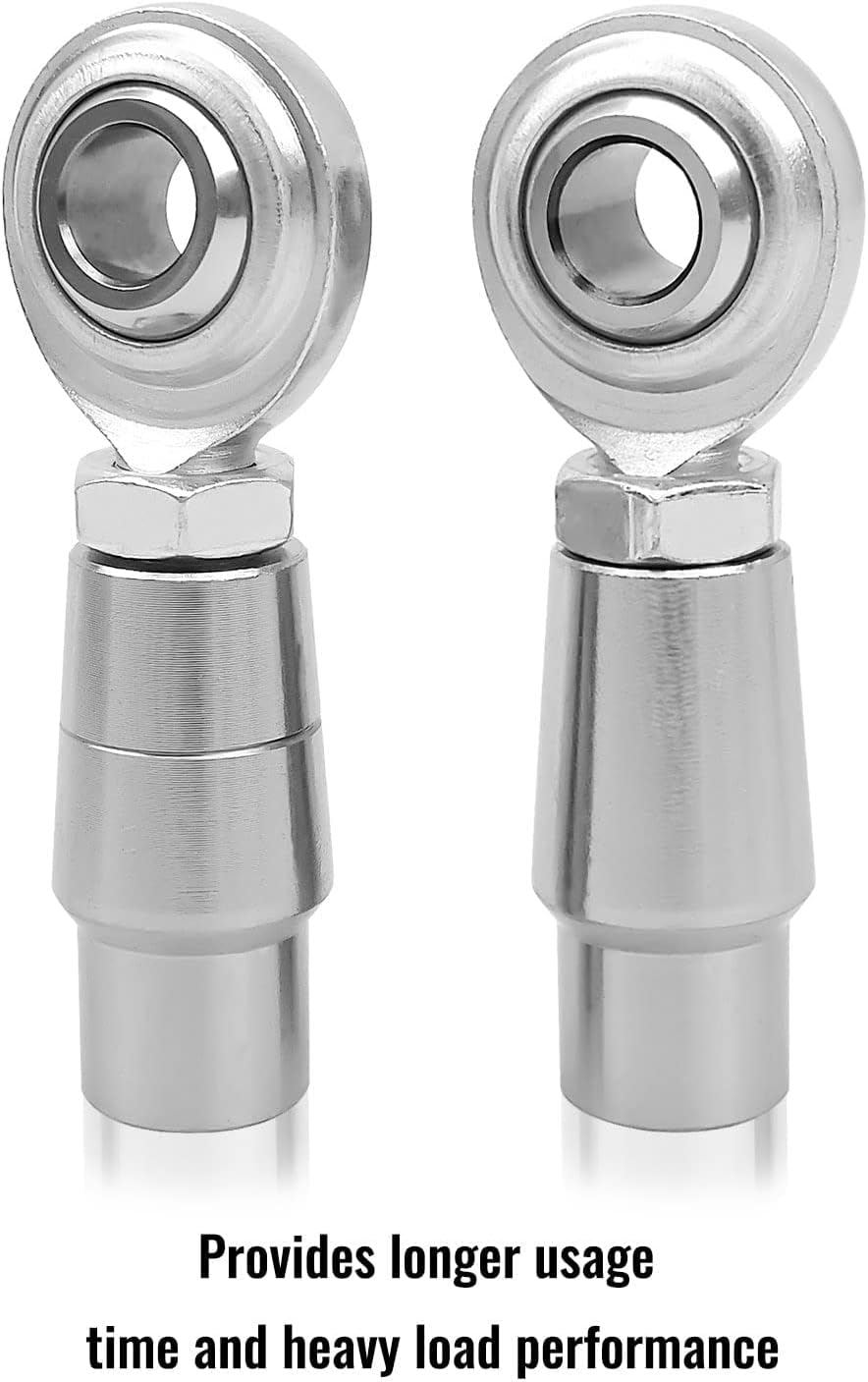 3/8 x 3/8-24 Heim Joints Rod End Kit Economy with Tube Adapters and Jam Nuts, Heim Joints Panhard Bar Kit .058 Bungs Rod End Heim Joint LH and RH, 2 Set