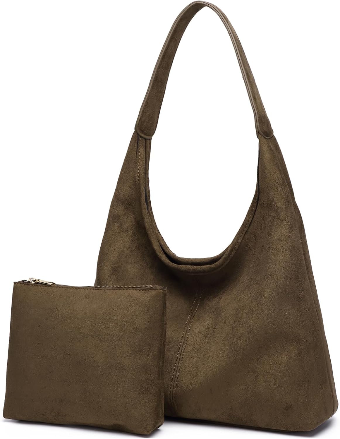Casual Hobo Bag for Women Soft Shoulder Bags Slouchy Pu Leather Tote Purses for Work Travel