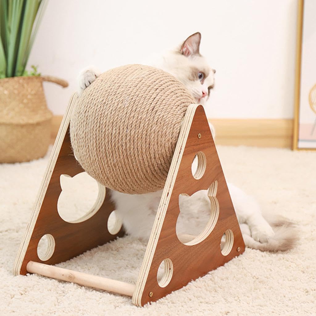 Tiragraffi pieghevole da parete in sisal per animali domestici, per criceti, realizzato con materiali atossici, garantisce un gioco sicuro per tutti i gatti. Tiragraffi