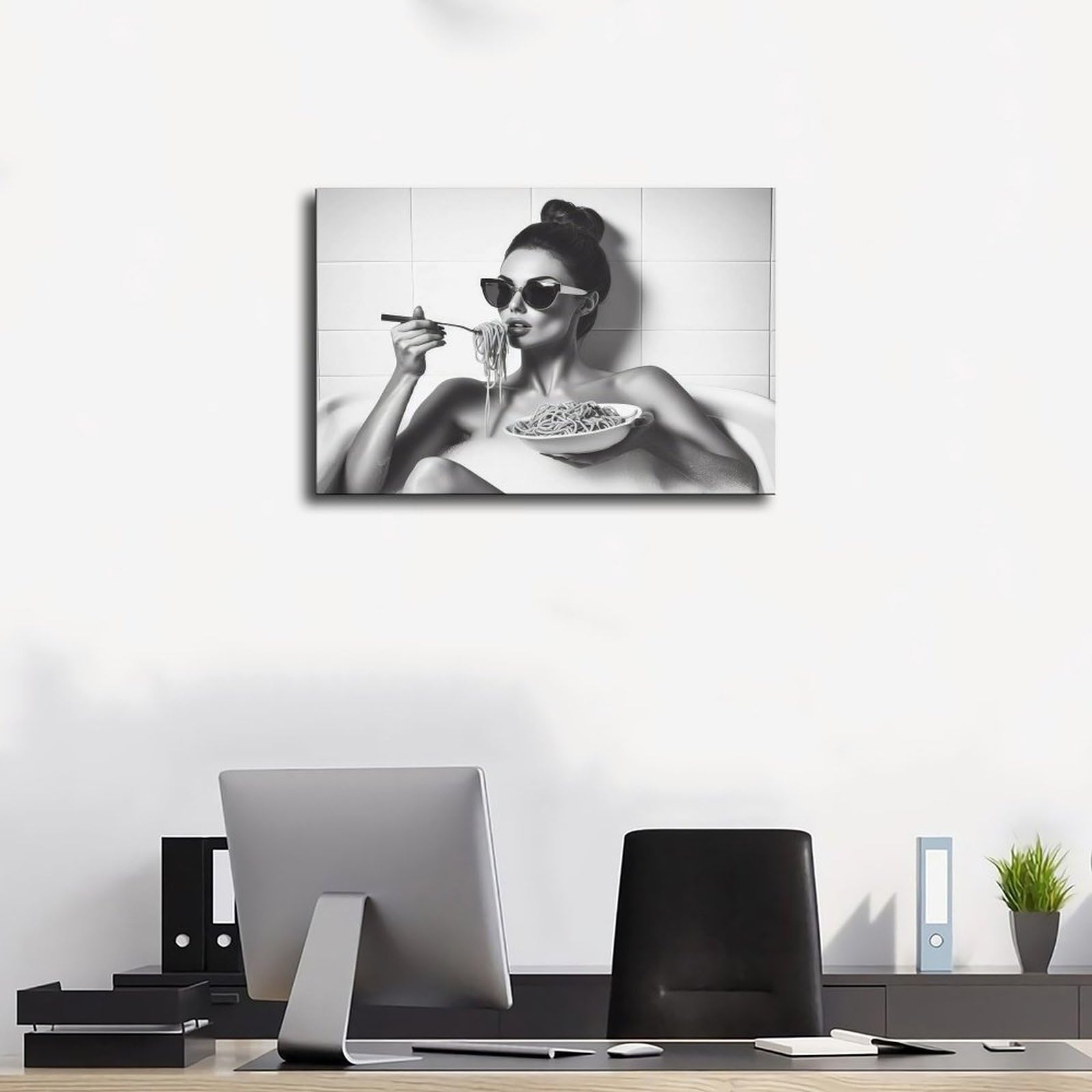 Divertente decorazione da parete per bagno (2) poster su tela per camera da letto regalo