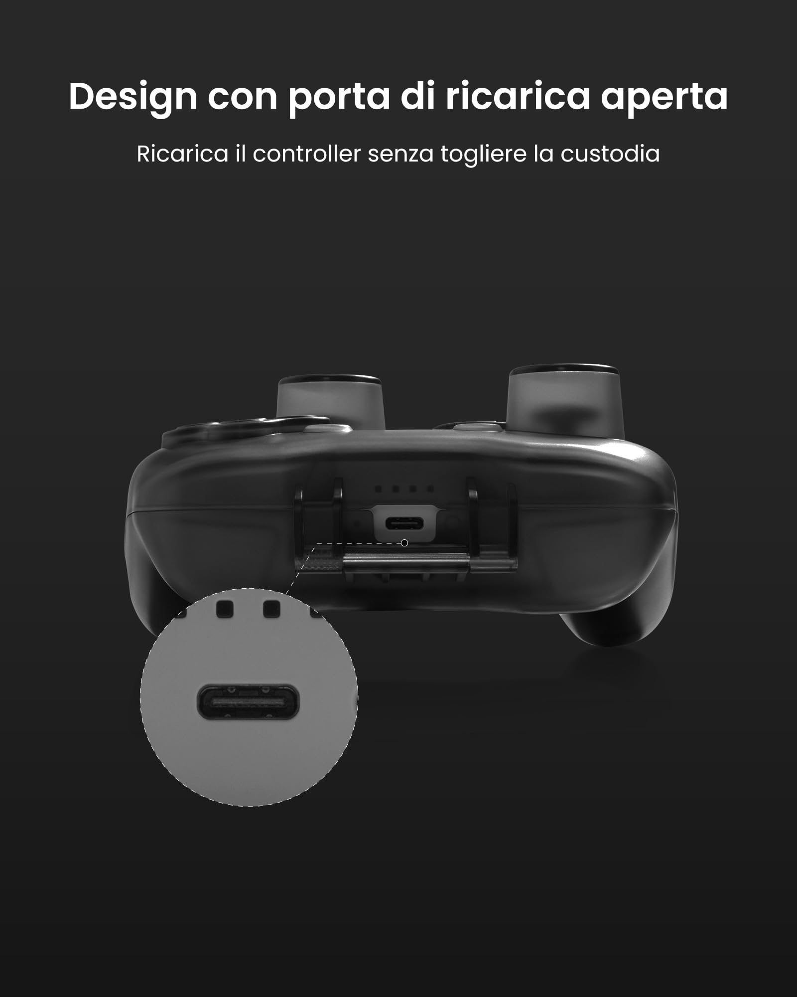 tomtoc Custodia per Nintendo Switch 2 Pro Controller , Case Cover rigida protezione guscio rigido per joystick, custodia da viaggio portatile, antiurto, antigraffio, resistente all’acqua