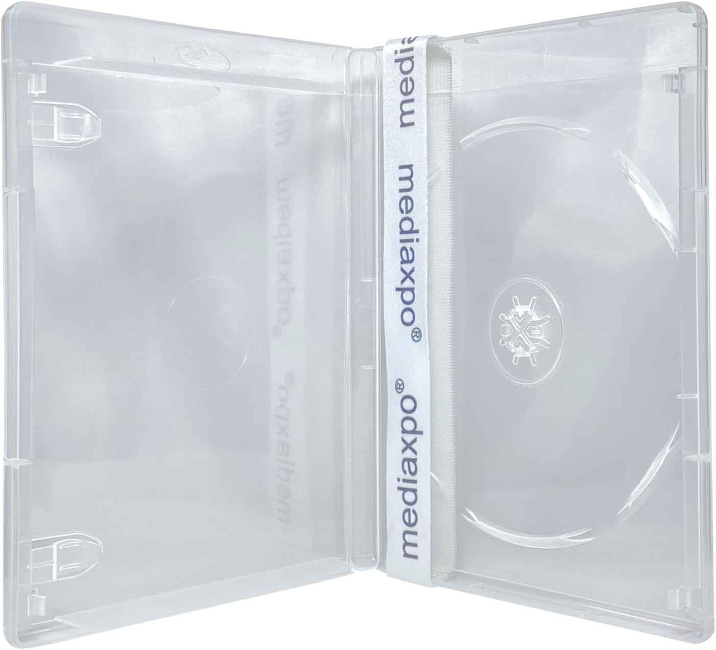 Mediaxpo Ultimate Clear Blu-ray Case Pack - 14mm Standard Size, Protection for Your Collection, Perfect for Movies, Games, Data - Transparent, Secure Lock (Pack of 50)