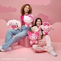 Vista 7 de Hello Kitty and Friends Kuromi - Peluche monocromático rosa de 12 pulgadas