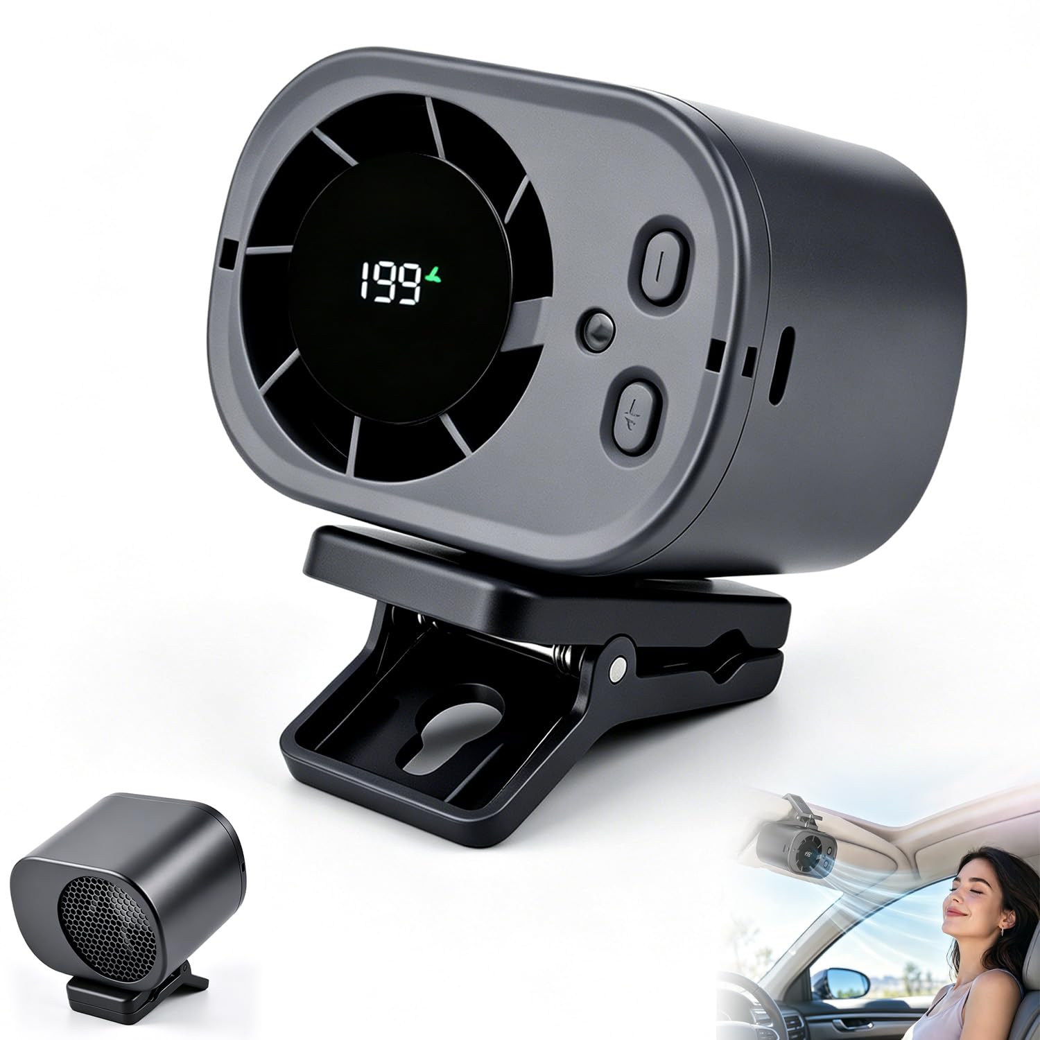 Car Clip on Air Conditioner Fan, Car Fan, Car Fans That Blow Cold Air