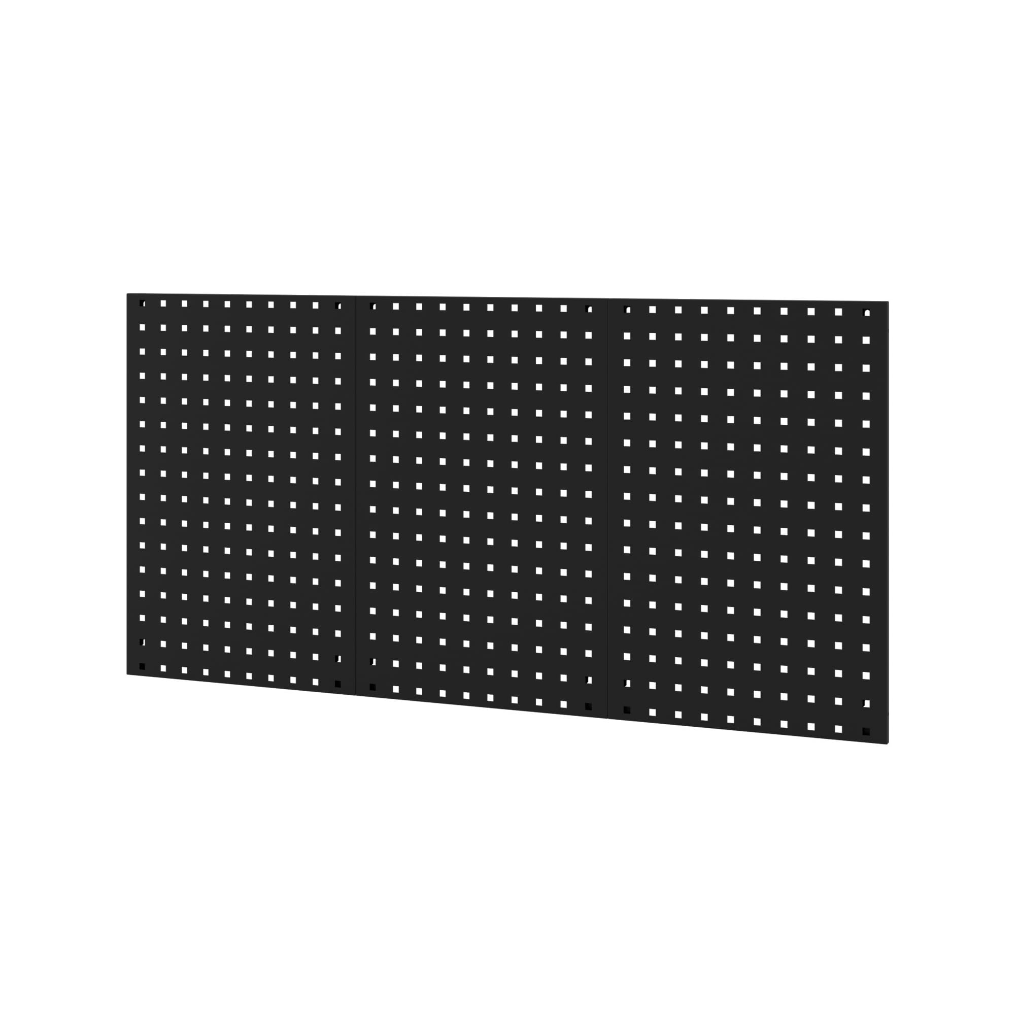 Jan Nowak Werkzeugwand Lochwand Werkstattwand Wandregal Modular Metall Kratzresistent Pulverbeschichtet 1200 x 600 x 10 mm (Schwarz)