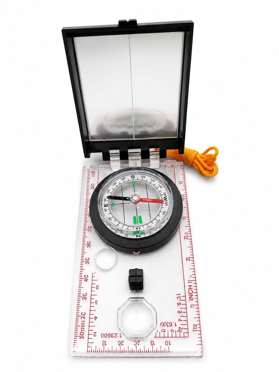 JSI Map Ruler Mirror Scale Navigation Compass Scouts Survival Outdoor Camping Kits-image-10