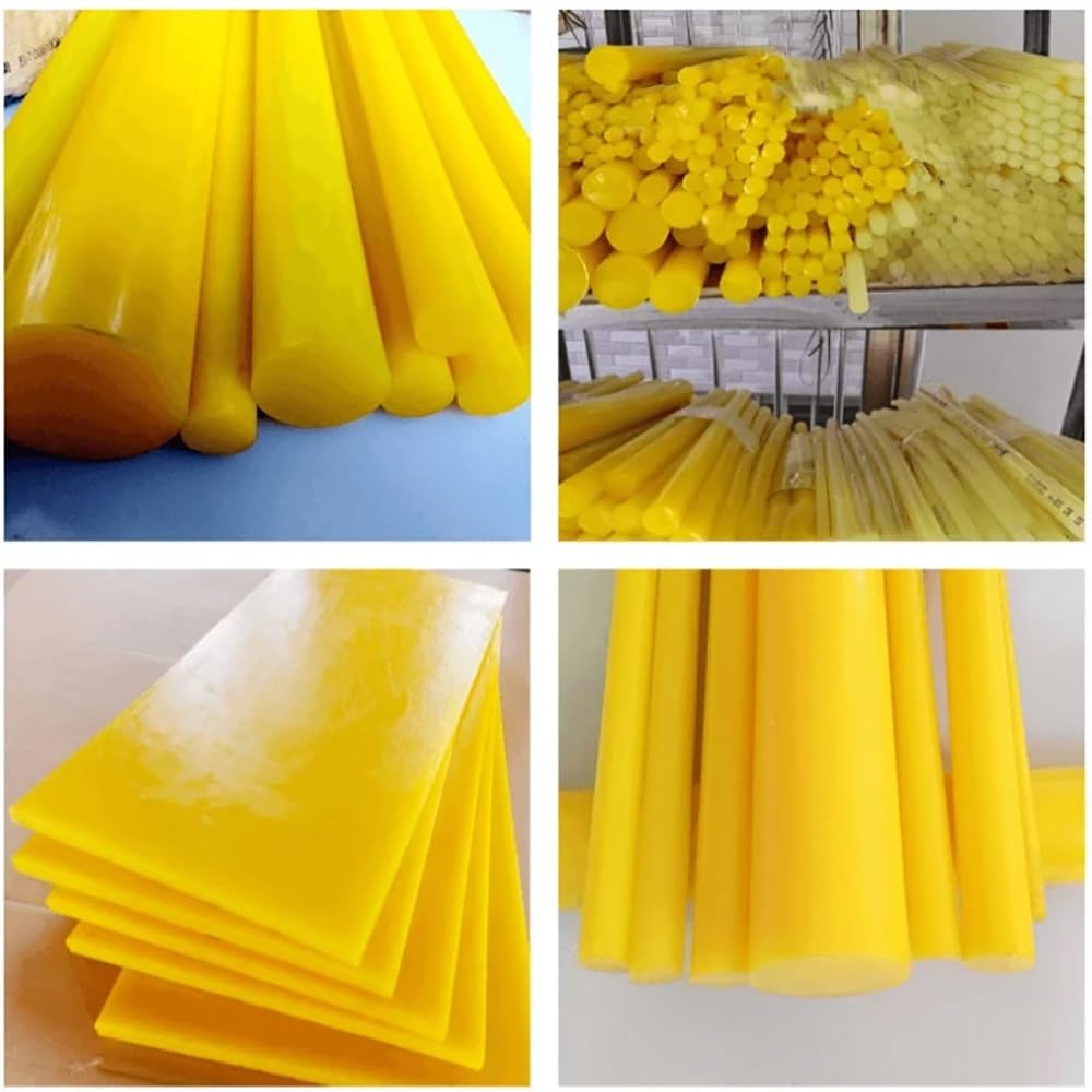 Tige en polyuréthane, Barre Ronde en polyuréthane Massif Jaune, 1 pièce, diamètre 16-80 mm, dureté 90A, Barre d'amortissement for Machines de Construction(Diameter 35mm)