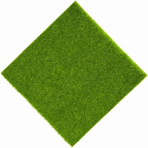 Miniatura 2 de Estink Césped artificial, alfombra sintética para exteriores, adorno de jardín en miniatura, para manualidades, paisajismo, césped artificial para