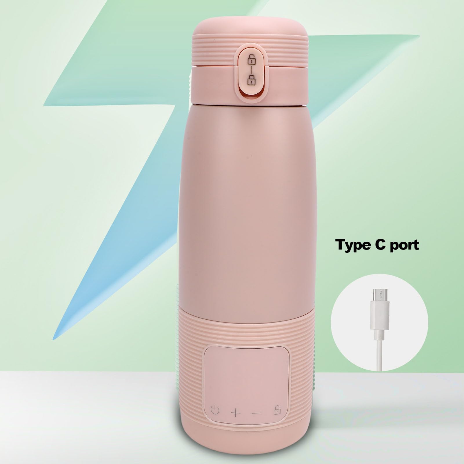Generic Scaldabiberon Portatile Leggero e Ricaricabile, Regolabile da 37 ℃ a 55 ℃, per Viaggi, Campeggio e Esigenze dei Bambini (500 ml 6400 mAh)