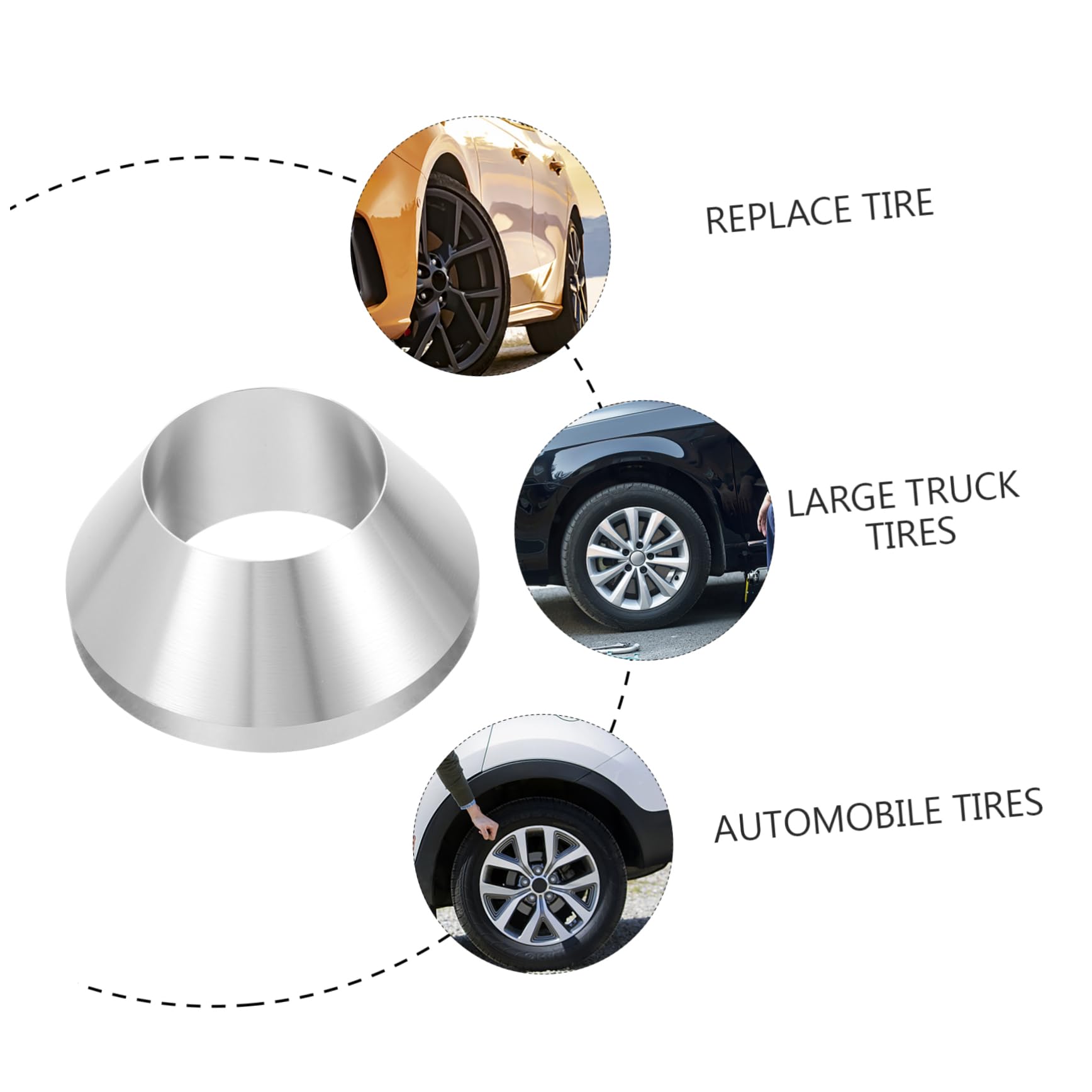 HOLIDYOYO Large Truck Changer Tool Manual Tire Changer Aluminum Centering Cone for Wheel Fitment