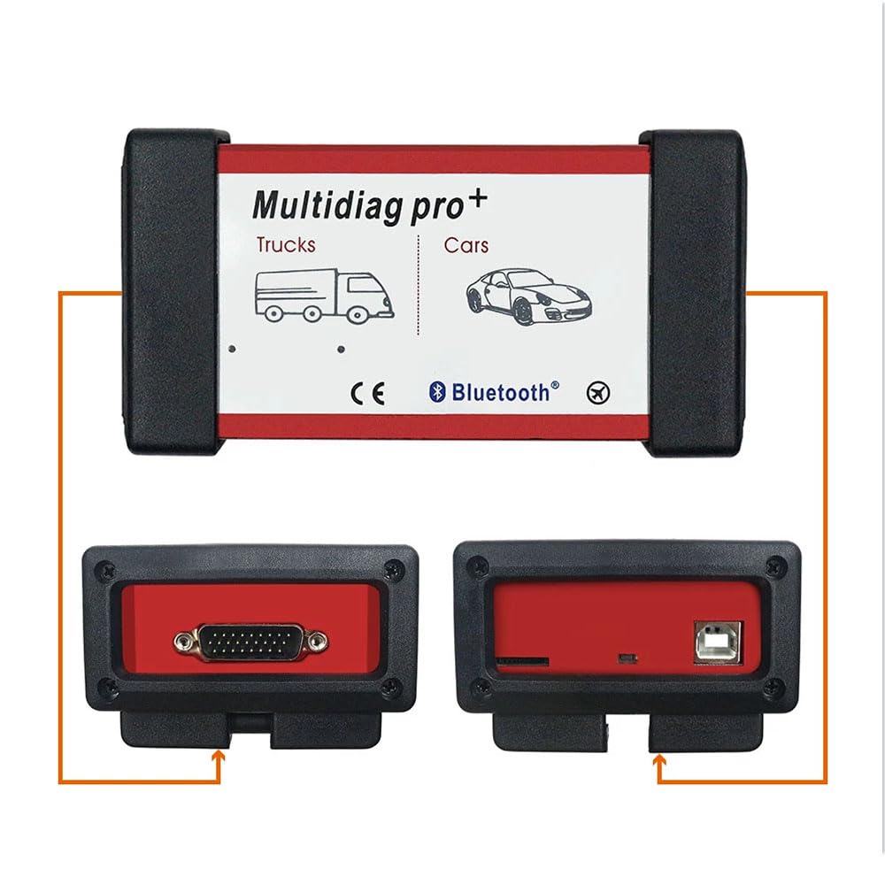 Multidiag Pro ds150 VCI NEC V3 TCS Eobd2 Obd2 Scanner Narzędzie diagnostyczne Bluetooth Pełna funkcja systemu Sprawdź czytnik kodu silnika dla samochodów i ciężarówek