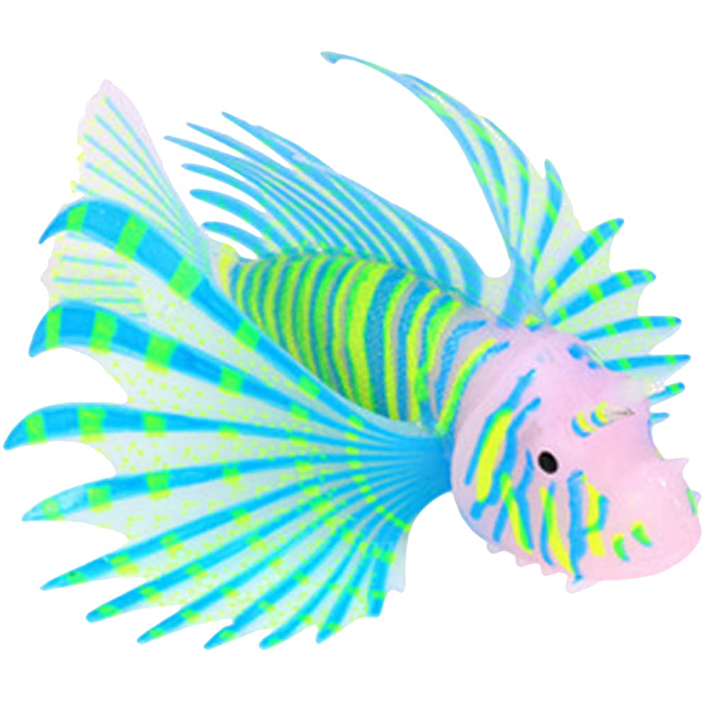 Hotaden Artificial Tropical Fishes Glowing Ornament Silicone Floating Fake Fishes Aquarium Decorative for Fish Tank