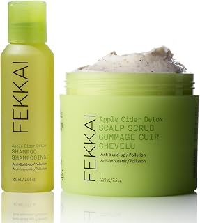 Apple Cider Detox Hair Recovery Duo - Includes Shampoo (2 oz) + Clarifying Scrub (7.5 oz) - Free of Sulfates, Parabens, Phthalates - Vegan, Cruelty-Free