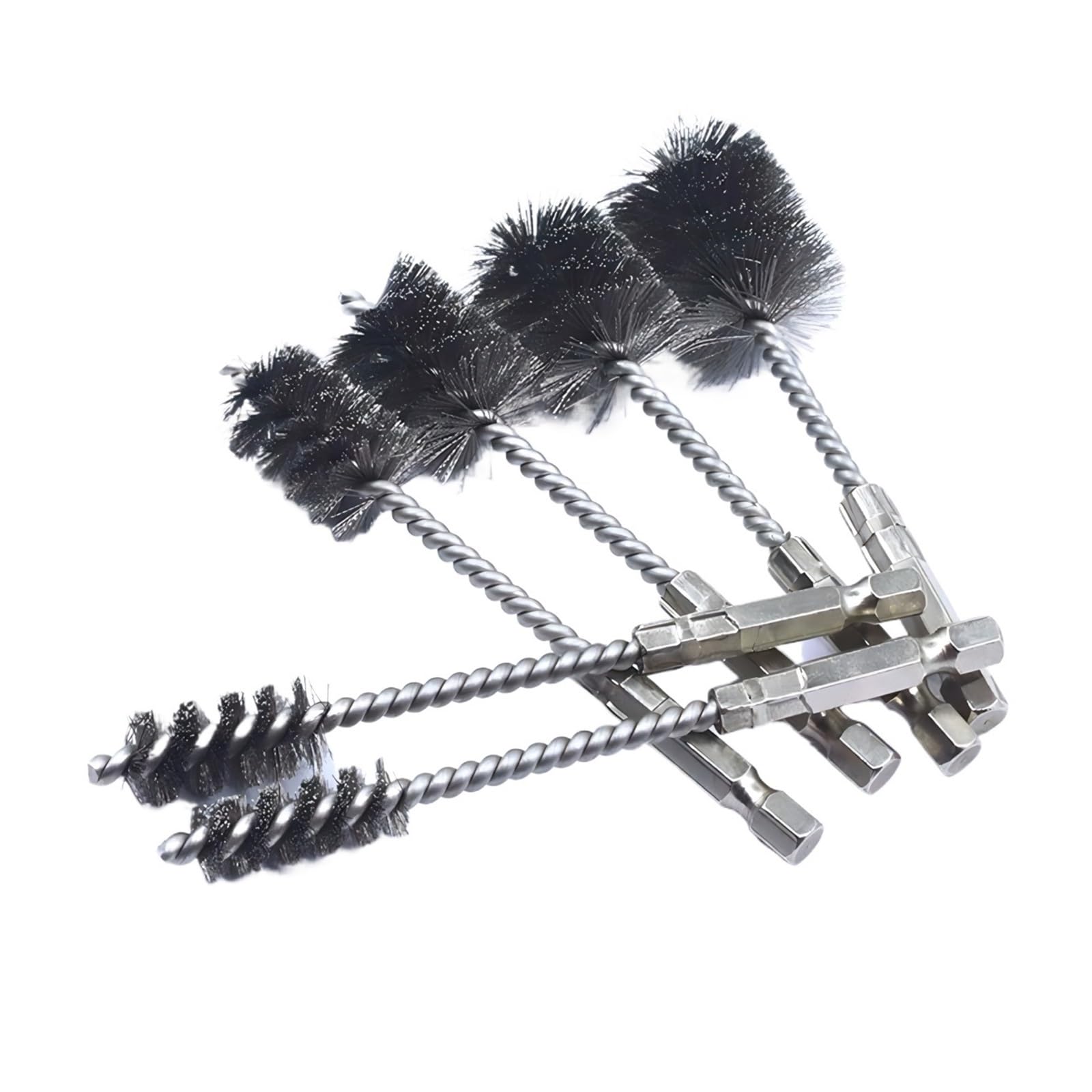 cepillo de alambre, Cepillos de tubo alambre, cepillo , limpieza del orificio taladro, controlador impacto eléctrico vástago hexagonal 1/4 pulgadas(Cutting End 18mm)