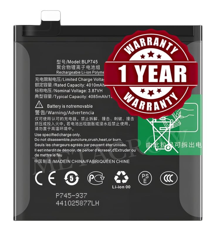 Image of Original BLP745 Battery Compatible for OnePlus 7T Pro (HD1910, HD1911, HD1913) - (4085mAh) - 1 Year Warranty JK10