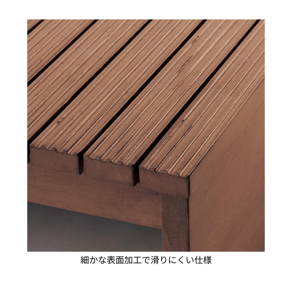 Amazon｜[ベルメゾン] 玄関 踏み台 木製 天然木 和モダン 玄関台 幅60