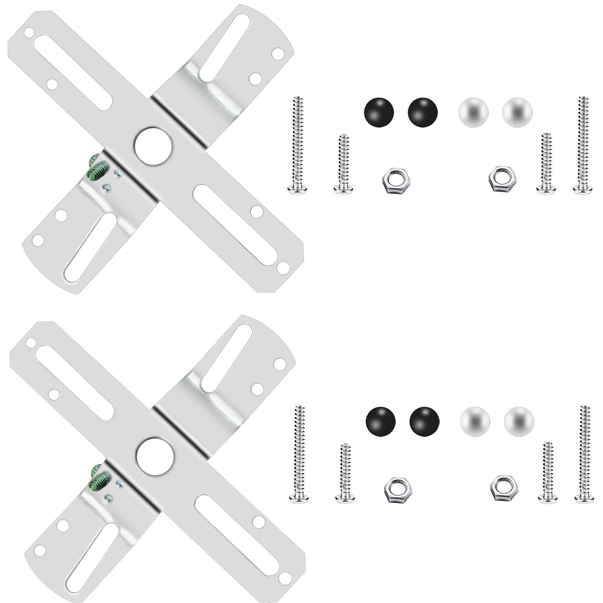 ECUDIS 2 Pack 4" Cross-Shaped Universal Light Fixture Crossbar, Lighting Crossbar with Screws and Nuts