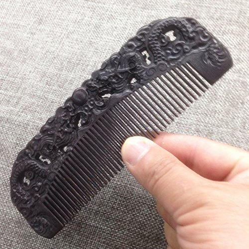 Naturel de haute qualité antistatique du peigne en bois vert
