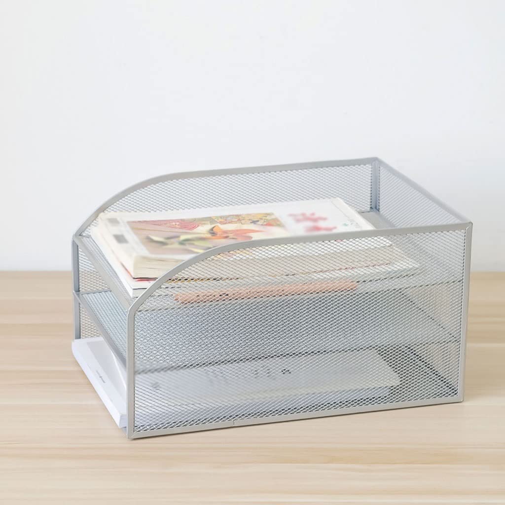 Stojak do przechowywania biurowego organizer do organizacji metalowy stojak na dokumenty do przechowywania dokumentów odpowiedni do domu biura wielofunkcyjne materiały biurowe organizer na dokumenty (kolor: A, rozmiar: L)