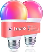 Vista 12 de Lepro B1 Bombillas inteligentes AI - Bombilla LED RGBWW que cambia de color WiFi y Bluetooth funciona con Alexa y Google Assistant, Diseñador