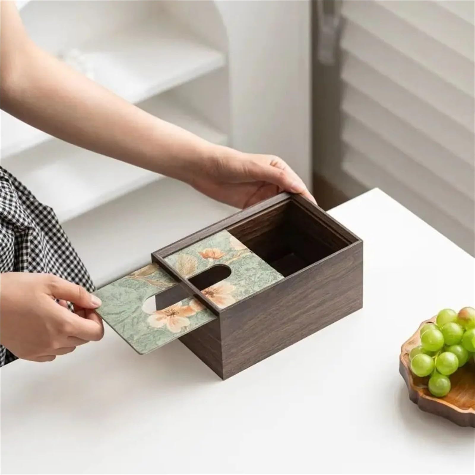 Fazzoletti di Carta Box Portatovaglioli in legno minimalista
