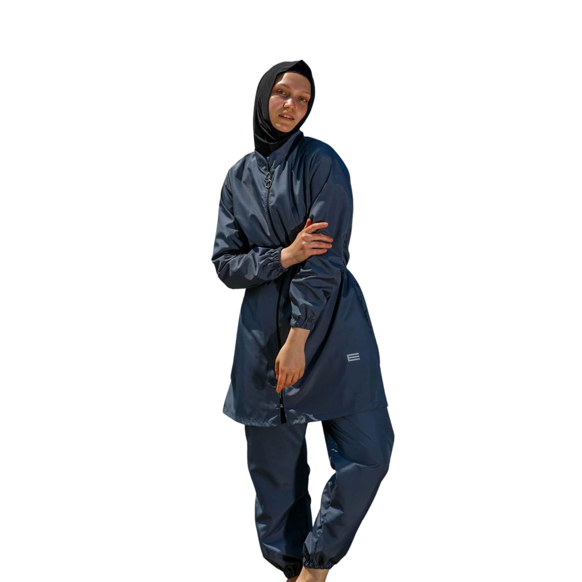 eo elif okur Islamic Long Sleeve Swimsuits for Women Modest Muslim 4 PCS | Full Cover Rash Guard Burkini | Arabic Swimwear-picture-27