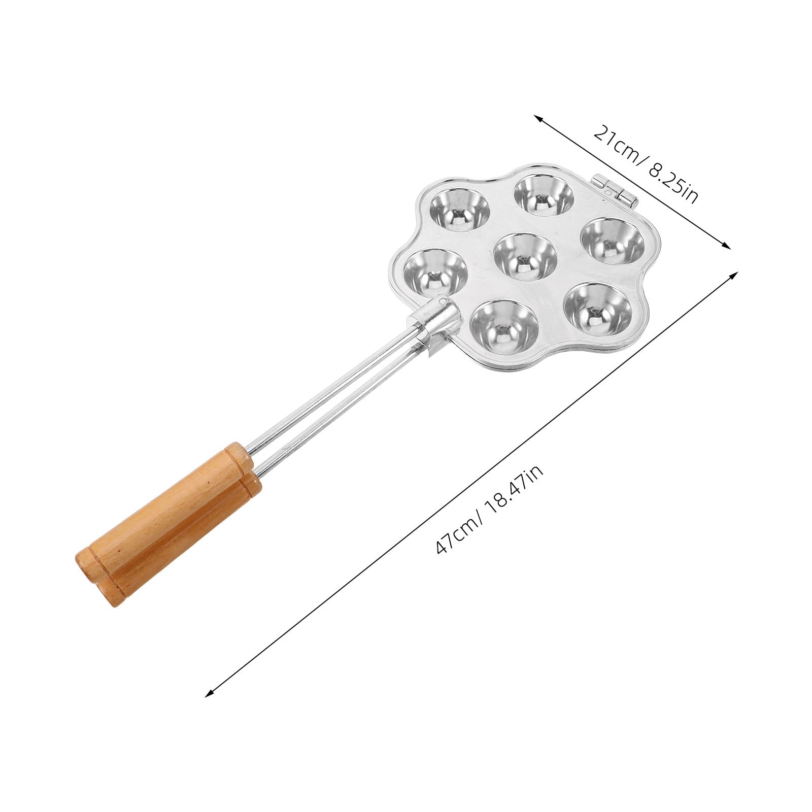 Alipis Moldes para hornear mini tartas: moldes para tartaletas de huevo de 7 agujeros con mango de madera para mini tartas para cupcakes Pastel Galletas Pudín Capacillos para hornear
