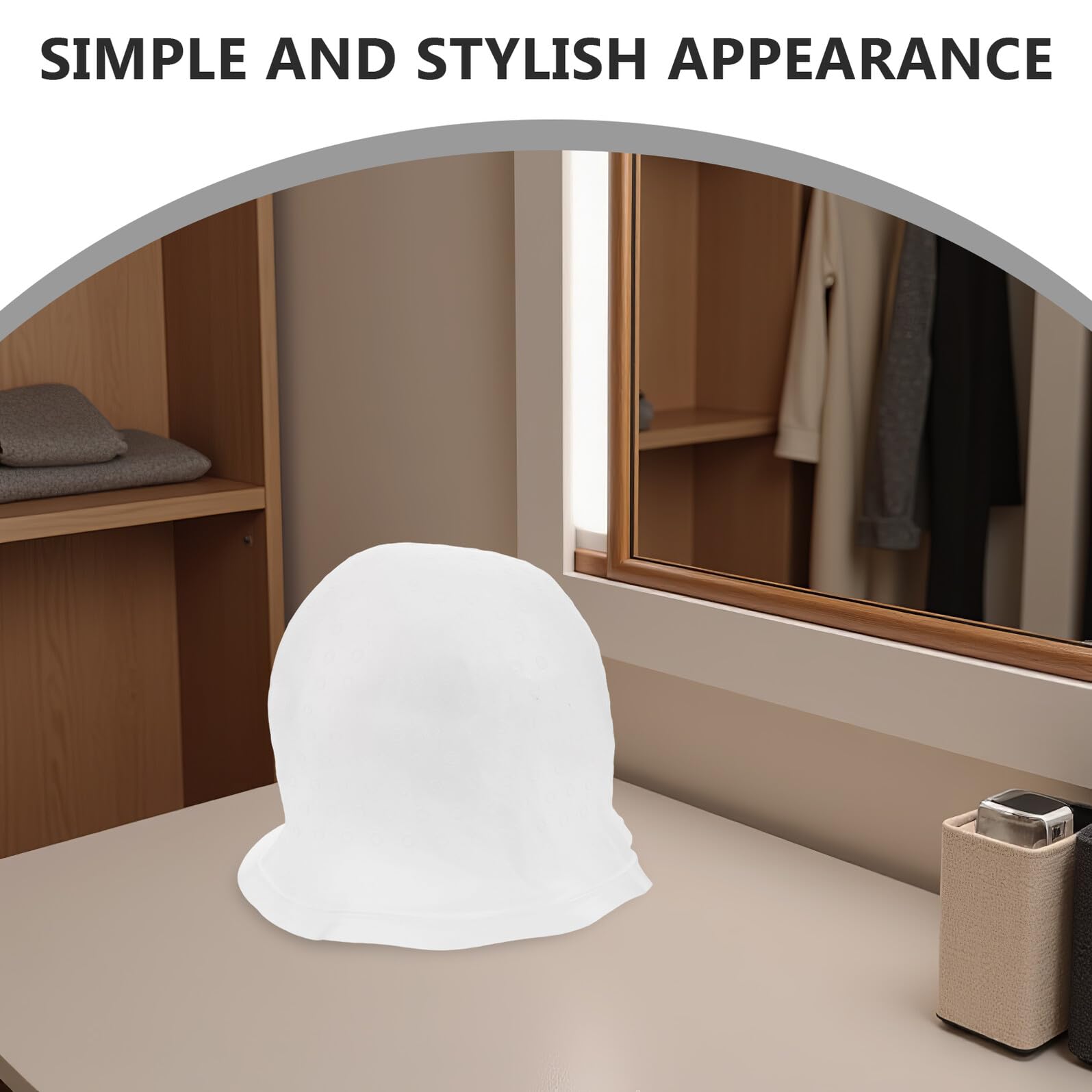 Cuffia per Mèches in Silicone Riutilizzabile con Fori per Evidenziazioni, Cappello da Parrucchiere Delicato per Colorazione Chioma, Kit 6 Pezzi per Uso Professionale e Domestico