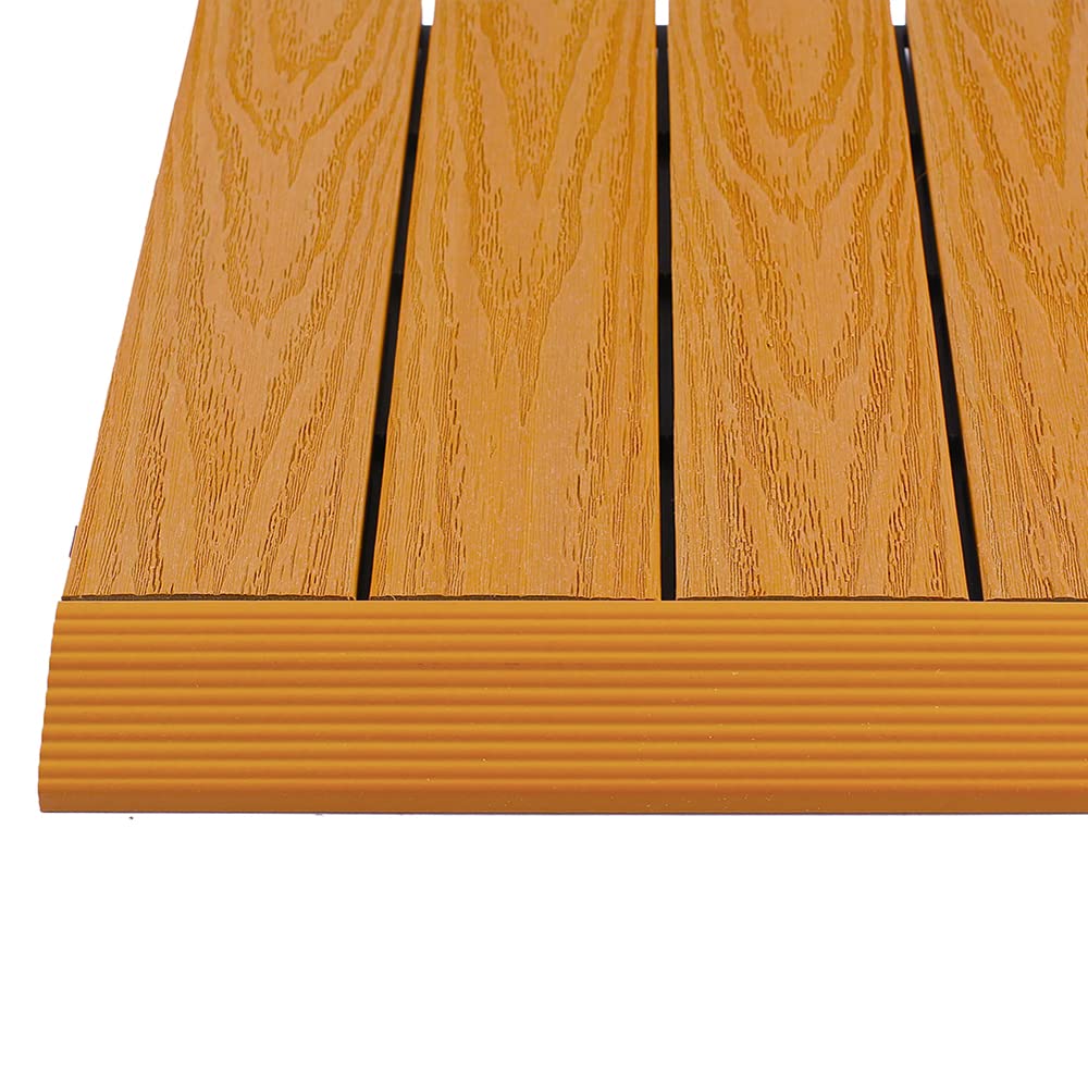 NewTechWood 1/6 ft. x 1 ft. Quick Deck Composite Deck Tile Straight Fascia in Floridian Orange (4-Piece/Box)