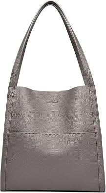 Solid Color Simple Genuine Leather Shoulder Bag, Soft Leather Handbags For Women, Leather Tote Bag For Women