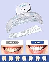 Vista 4 de MySmile Kit de tiras blanqueadoras dentales, 14 tratamientos con 28 luces LED, 10 minutos, no sensible, blanqueamiento rápido, esmalte de dientes